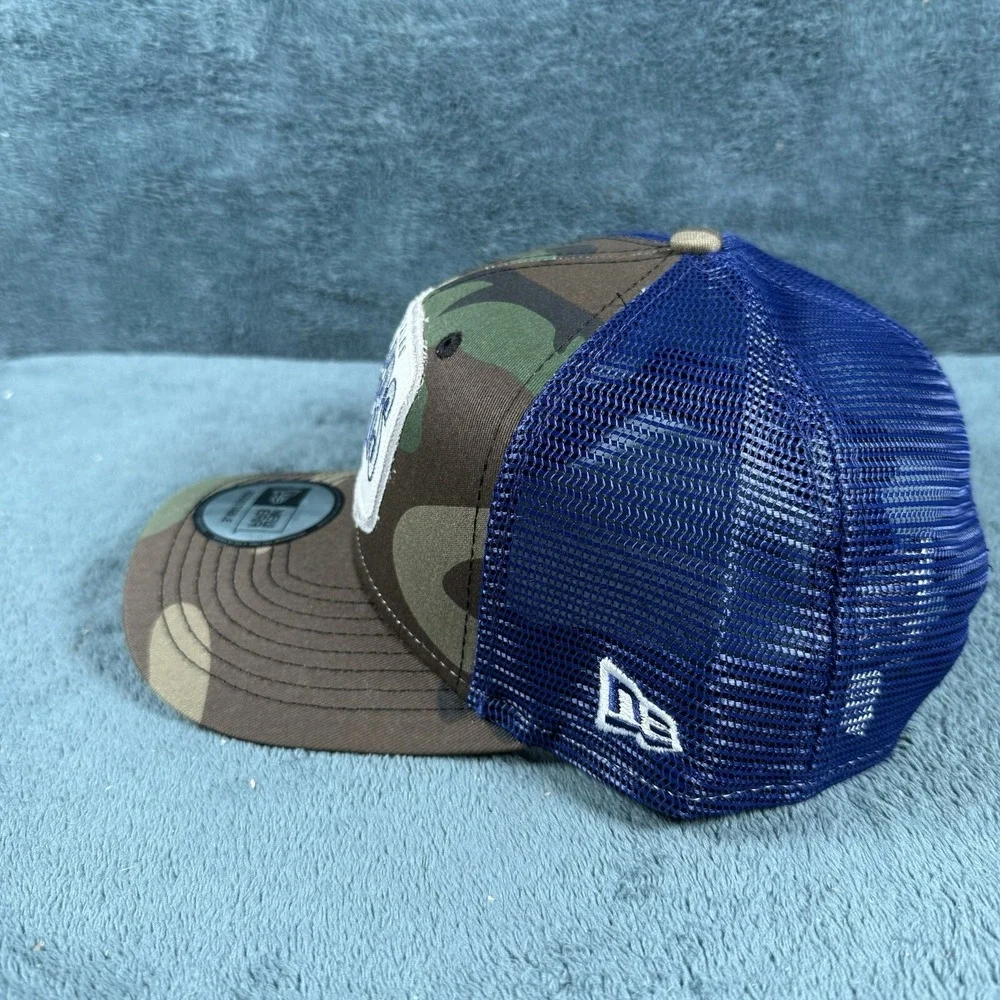 New Era Los Angeles Dodgers Blue Camo Patch Trucker Hat Adjustable One‎ Size New
